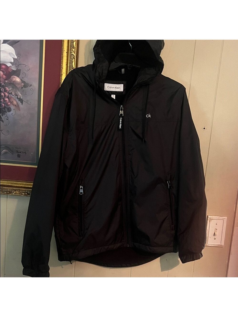 Calvin Klein Men's Black Windbreaker Jacket